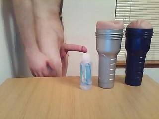 Fleshlight orgy ends with Moaning internal cumshot