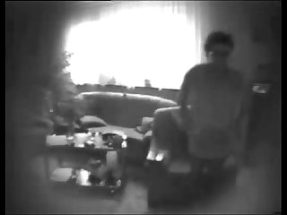 Caught my mom masturbating in living room hidden cam